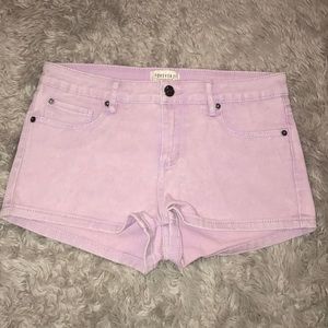 Forever 21 denim pink purple jean shorts